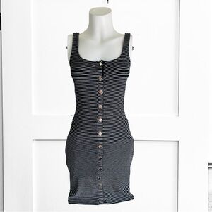 Heart Hips Striped black and white Bodycon dress